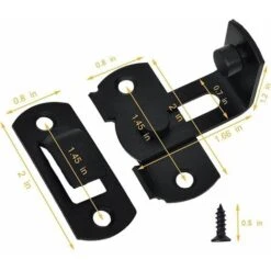 Loquet De Porte ¨ 90 Degr¨s Serrure De Porte Coulissante Boucles De Loquet De Porte Coulissante ¨angle Droit Serrures Et Loquets De Porte De Grange Le Noir 9 Loquet De Porte ¨ 90 Degr¨s Serrure De Porte Coulissante Boucles De Loquet De Porte Coulissante ¨angle Droit Serrures Et Loquets De Porte De Grange Le Noir -Promos Matériel Boutique 87952456 5