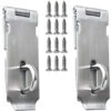 Un Ensemble De 2 Boucles Et Agrafes, Un Ensemble De 2 Boucles De Porte En Acier Inoxydable Boucle De Porte Serrure De Porte Serrure De Porte Serrure De Porte Fenêtre Armoire Garage Jardin