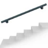 Kit Main Courante Rambarde Support Mural 100cm Anthracite Escaliers Poignée