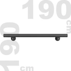 Kit Main Courante Rambarde Support Mural 190cm Noir Escaliers Poignée -Promos Matériel Boutique 8811742 3