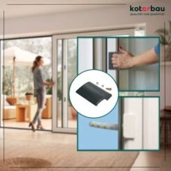 KOTARBAU Poignée De Porte De Balcon En Aluminium - Gris Anthracite - Poignée De Porte De Terrasse De Luxe - Poignée Universelle -Promos Matériel Boutique 88141911 4