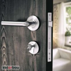 KOTARBAU Serrure à Larder 90/20 Mm, DIN Droite Et Gauche, Pour Porte, à Cylindre Profilé Et à Cadre Tubulaire, Avec Contre-plaque, En Acier Galvanisé, De Qualité Supérieure, Inoxydable -Promos Matériel Boutique 88142216 3