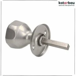 KOTARBAU Bouton De Porte Rotatif Argent Garniture De Porte Poignée De Porte Avec Vis De Montage Bouton à Bille En Acier Laqué Bouton De Porte Rotatif Garniture De Protection -Promos Matériel Boutique 88142337 4