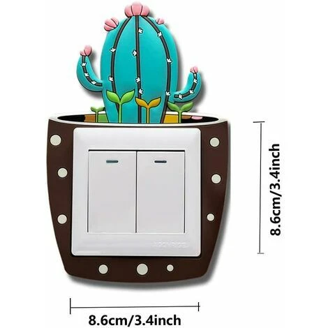 LTDSFHC 3D Stéréo Autocollant De Commutateur De Lumière 4pcs Interrupteur D'éclairage Autocollant Fluorescent Commutateur Chambre De Protection Autocollant 3D Auto Adhésif Surround Pour Décoration Amo 2 LTDSFHC 3D Stéréo Autocollant De Commutateur De Lumière 4pcs Interrupteur D'éclairage Autocollant Fluorescent Commutateur Chambre De Protection Autocollant 3D Auto Adhésif Surround Pour Décoration Amo – Image 2