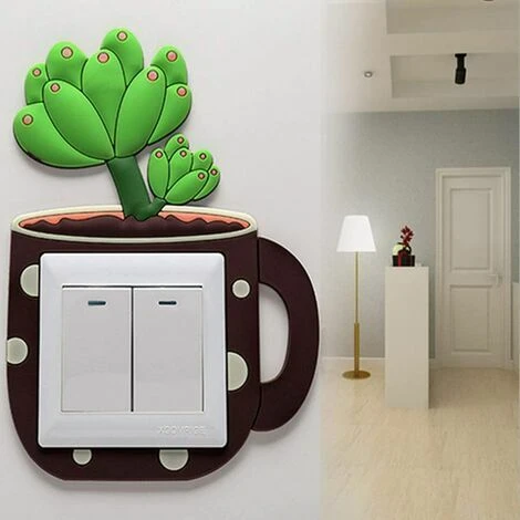 LTDSFHC 3D Stéréo Autocollant De Commutateur De Lumière 4pcs Interrupteur D'éclairage Autocollant Fluorescent Commutateur Chambre De Protection Autocollant 3D Auto Adhésif Surround Pour Décoration Amo 5 LTDSFHC 3D Stéréo Autocollant De Commutateur De Lumière 4pcs Interrupteur D'éclairage Autocollant Fluorescent Commutateur Chambre De Protection Autocollant 3D Auto Adhésif Surround Pour Décoration Amo – Image 5