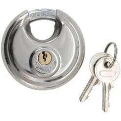 Cadenas Circulaire De Sécurité Ø 70mm Pour Antivol D'attelage En Acier Inoxydable Antirouille Avec 2 Clés Remorque Remise Abris Hangar Chaine Verrou Rond