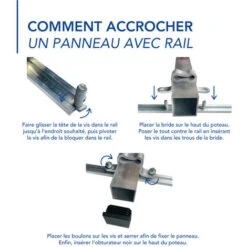 Bride De Fixation Pour Poteau Bride Simple Ou Double Avec Boulonnerie. Système De Fixation Pour Panneaux - 80 X 40 Mm (Bride Simple) - À L'unité -Promos Matériel Boutique 88555001 5