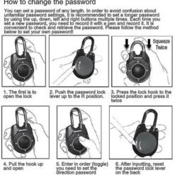 Auspicious-smart Lock Cadenas Serrure à Combinaison Directionnelle Lucchetto Candados Serrures à Bagages De Voyage Vintage Mail Box Gym Locker Smart Lock -Promos Matériel Boutique 88611546 3