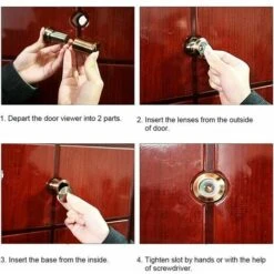 Visionneuse De Porte Judas Pour Porte D'entrée Sécurité Grand Angle De 220 Degrés Avec Cache De Protection De Haute Résistance(Brushed Silver) -Promos Matériel Boutique 88674773 5