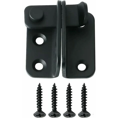 Verrou De Porte Coulissante Cadenas Moraillon Serrure De Porte Loquet De Verrouillage De Boucle Crochet Antivol, Finition Noire Mate En Acier Inoxydable 5 Verrou De Porte Coulissante Cadenas Moraillon Serrure De Porte Loquet De Verrouillage De Boucle Crochet Antivol, Finition Noire Mate En Acier Inoxydable – Image 5