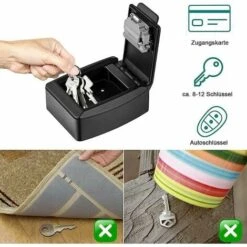 Boîte à Clé Sécurisée, Boite A Code Pour Clef, Coffre Fort à Clés Boîte Verrouillable à 4 Chiffres, Serrure à Mot De Passe Murale, Bleu -Promos Matériel Boutique 88680203 4