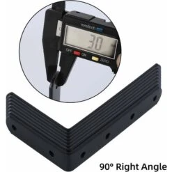 8Pcs Equerre Étagère Murale Support Étagère Mural Support En Forme De L Équerre De Fixation Pour Étagère Déco Cuisine Chambre Meubles Suspendus Placard 125 75 3mm Noir Fer -Promos Matériel Boutique 88731097 4