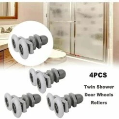 Roulettes Doubles Pour Porte De Douche Roulettes Pour Porte De Douche Roulettes Coulissantes Porte Salle De Bain Douche Rouleau De Douche De Rechange,Pièces De Rechange Pour Salle De Bain 23mm 4 PCS -Promos Matériel Boutique 88803064 4