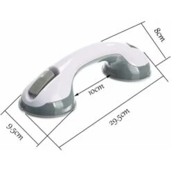 2 PCS Poignée Baignoire De Sécurité/Poignée/ventouse De Douche Pour Salle De Bain + WC (Gris) -Promos Matériel Boutique 88920482 4