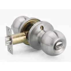 Poignée De Porte, Avec Serrure à Pêne Dormant, Avec Clé, âme En Cuivre, Avec Serrure Intérieure, Ronde 6.5-8.5