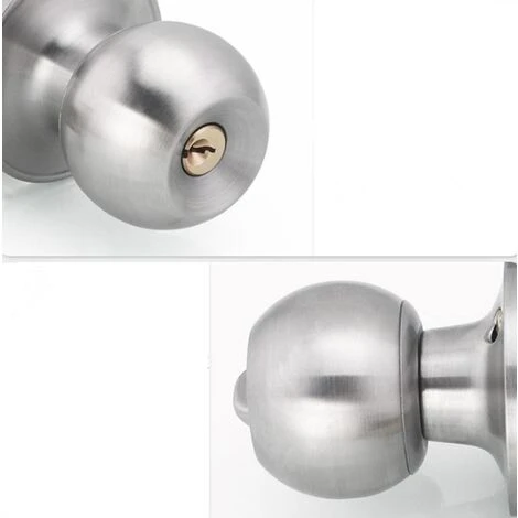 Poignée De Porte, Avec Serrure à Pêne Dormant, Avec Clé, âme En Cuivre, Avec Serrure Intérieure, Ronde 6.5-8.5 2 Poignée De Porte, Avec Serrure à Pêne Dormant, Avec Clé, âme En Cuivre, Avec Serrure Intérieure, Ronde 6.5-8.5 – Image 2