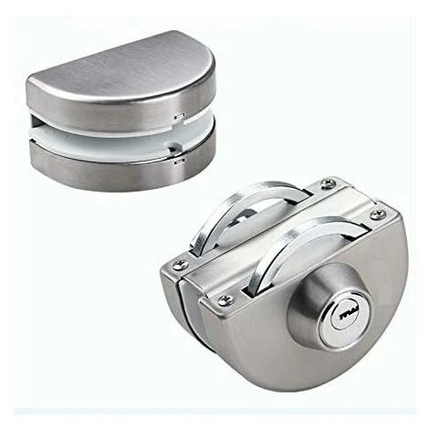 Double Serrure De Porte En Verre 304 En Acier Inoxydable, Les Deux Côtés Ouvrent Des Crochets De Porte Sans Cadre Pour Le Verre D'épaisseur De 10-12mm 2 Double Serrure De Porte En Verre 304 En Acier Inoxydable, Les Deux Côtés Ouvrent Des Crochets De Porte Sans Cadre Pour Le Verre D'épaisseur De 10-12mm – Image 2