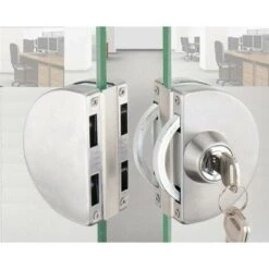 Double Serrure De Porte En Verre 304 En Acier Inoxydable, Les Deux Côtés Ouvrent Des Crochets De Porte Sans Cadre Pour Le Verre D'épaisseur De 10-12mm 7 Double Serrure De Porte En Verre 304 En Acier Inoxydable, Les Deux Côtés Ouvrent Des Crochets De Porte Sans Cadre Pour Le Verre D'épaisseur De 10-12mm -Promos Matériel Boutique 88951199 3