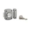THIRARD - Verrou à Bouton Alouette Pour Porte Intérieure, Cylindre 35mm, Acier, 3 Clés, époxy Argent