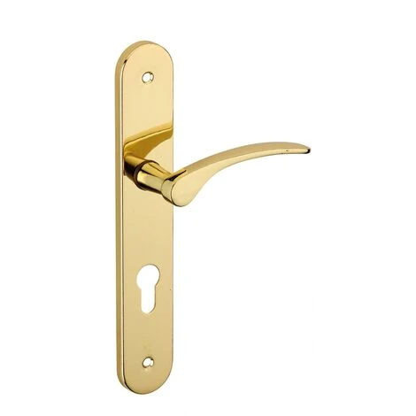 THIRARD - Ensemble De Poignées Pour Porte D'entrée Dionysos Trou De Cylindre, Carré 7mm, Entr'axes 195mm, Laitonné 1 THIRARD - Ensemble De Poignées Pour Porte D'entrée Dionysos Trou De Cylindre, Carré 7mm, Entr'axes 195mm, Laitonné