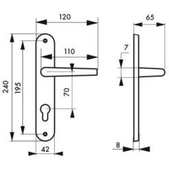 THIRARD - Ensemble De Poignées Pour Porte D'entrée Dionysos Trou De Cylindre, Carré 7mm, Entr'axes 195mm, Laitonné 5 THIRARD - Ensemble De Poignées Pour Porte D'entrée Dionysos Trou De Cylindre, Carré 7mm, Entr'axes 195mm, Laitonné -Promos Matériel Boutique 8904970 3