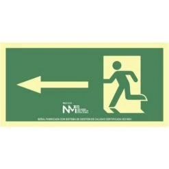Panneau D'évacuation Flèche à Gauche (pvc 1mm) Classe A 32x16cm