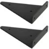 Support D'étagère En Triangle En Métal Flottant,Equerre Etagere Mural Aveugles Dissimulés,Chambre à Coucher Salon Salle De Bain Bricolage Décoration Support,2 Pièces (17x13cm/6.7x5.1in,black)