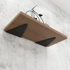 Support D'étagère En Triangle En Métal Flottant,Equerre Etagere Mural Aveugles Dissimulés,Chambre à Coucher Salon Salle De Bain Bricolage Décoration Support,2 Pièces (17x13cm/6.7x5.1in,black) 6 Support D'étagère En Triangle En Métal Flottant,Equerre Etagere Mural Aveugles Dissimulés,Chambre à Coucher Salon Salle De Bain Bricolage Décoration Support,2 Pièces (17x13cm/6.7x5.1in,black) -Promos Matériel Boutique 89256864 3