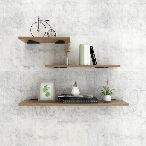 Support D'étagère En Triangle En Métal Flottant,Equerre Etagere Mural Aveugles Dissimulés,Chambre à Coucher Salon Salle De Bain Bricolage Décoration Support,2 Pièces (17x13cm/6.7x5.1in,black) 4 Support D'étagère En Triangle En Métal Flottant,Equerre Etagere Mural Aveugles Dissimulés,Chambre à Coucher Salon Salle De Bain Bricolage Décoration Support,2 Pièces (17x13cm/6.7x5.1in,black) – Image 4