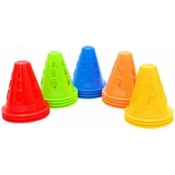 Cônes De Slalom, Lot De 50 Cônes De Signalisation, Cônes De Sport Textures De Marquage Haute Visibilité Cône De Texture De Signalisation Multicolore Pour Le Football, Les Sports D'agilité Ou L'entraîn -Promos Matériel Boutique 89328829 4