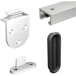 Système Coulissant SLID'UP 1900 Pour 2 Portes De Placard - Rail 1 M Aluminium - 6 Kg