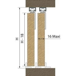 Système Coulissant SLID'UP 1900 Pour 2 Portes De Placard - Rail 1 M Aluminium - 6 Kg -Promos Matériel Boutique 8933735 5