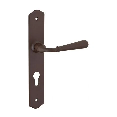 THIRARD - Ensemble De Poignées Pour Porte D'entrée Charon Trou De Cylindre, Carré 7mm, Entr'axes 195mm, Acier Rouillé 1 THIRARD - Ensemble De Poignées Pour Porte D'entrée Charon Trou De Cylindre, Carré 7mm, Entr'axes 195mm, Acier Rouillé