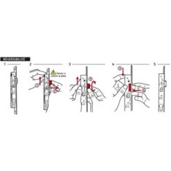 FERCO By THIRARD - Boitier De Serrure Enc. Fenster à Cylindre Pour Porte Fenêtre, Axe 25mm, 2pts, H. 1530mm, G-21266-18-L1 -Promos Matériel Boutique 8945803 3