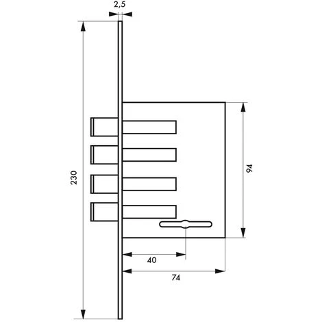 THIRARD - Serrure Encastrable Pour Porte D'entrée, Axe 40mm, 4 Pênes Ronds, Têtière Laitonnée, 3 Clés 2 THIRARD - Serrure Encastrable Pour Porte D'entrée, Axe 40mm, 4 Pênes Ronds, Têtière Laitonnée, 3 Clés – Image 2