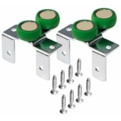 Jeu SEVROLL De Galets Supérieurs De Porte Coulissante 18mm Chariot Guide Coulisse Fixation Armoire Dressing Placard Garniture