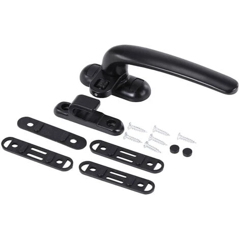 Poignée De Fenêtre Intérieure En Alliage D'aluminium Et Plastique - Poignée De Fenêtre Coulissante Intérieure Et Extérieure - Poignée De Porte Et De Fenêtre (ouverture Noire à Droite) 1 Poignée De Fenêtre Intérieure En Alliage D'aluminium Et Plastique - Poignée De Fenêtre Coulissante Intérieure Et Extérieure - Poignée De Porte Et De Fenêtre (ouverture Noire à Droite)