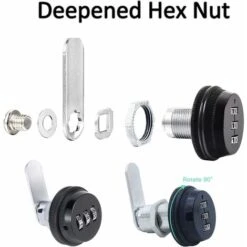 2 Pièce Cam Cabinet Code Lock, Verrouillage Tiroir Mot De Passe, Serrure Armoire Mécanique, Code Verrouillage Serrure, Pour Portes De Tiroir De Sécurité, Coffres à Outils, Casiers -Promos Matériel Boutique 89776100 3