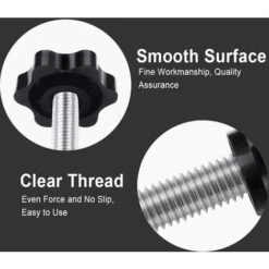 Liquidation totale Étoile à La Main Vis 15 Pièces Vis De Serrage Sur Le Bouton Étoile Bouton En Forme D'étoile Vis Sur Le Bouton Fil De Serrage Bouton Noir En Plastique Pour Meubles DeMachine-outil（M -Promos Matériel Boutique 89802555 4