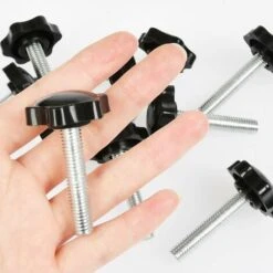 Liquidation totale 10Pcs Boutons De Serrage M8 X 40mm Vis à Tête Moletée, Bouton à Main Fileté Ecrou En Etoile Boulon De Serrage De Filetage M8 Avec Ecrou, Boutons De Serrage De Filetage Avec Poignée -Promos Matériel Boutique 89802774 4