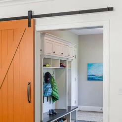 Garniture De Porte Coulissante Ferrure Pour Système Pour Portes Coulissantes Avec Rail De Roulement Ensemble Complet 200cm HENGMEI -Promos Matériel Boutique 90040707 4