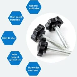 10-Pack M6x30mm Vis De Pouce, étoile En Plastique Moletées Bouton De Serrage à Vis Thumbscrew -Promos Matériel Boutique 90206193 4