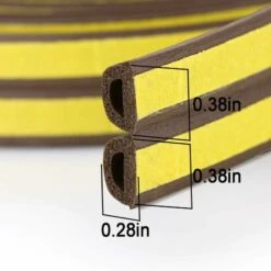 Joint Porte, Joint Fenêtre Pvc D Profil, Calfeutreur Les Porte Et Fenêtres Avec Forte Adhérence, Isoler Du Bruit Et Anti-intempéries, 6 Metres (Marron) -Promos Matériel Boutique 90583625 3