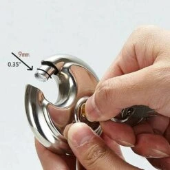 70mm Grand Cadenas De Distribution En Acier Inoxydable Forme Ronde Gâteau Serrure Entrepôt Porte Disque Chaîne Antivol Serrure Avec 2 Clés 6 70mm Grand Cadenas De Distribution En Acier Inoxydable Forme Ronde Gâteau Serrure Entrepôt Porte Disque Chaîne Antivol Serrure Avec 2 Clés -Promos Matériel Boutique 90619861 3