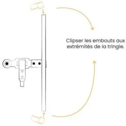 Lot De 2 Embouts Court D'Espagnolette Blanche En Composite Blanc à Visser -Promos Matériel Boutique 90663500 3