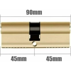 Cylindre 90mm Double Cylindre Profilé, Serrure à Cylindre 90 Mm, Serrure à Cylindre De Qualité Supérieure, Cylindre Double Profilé, Cylindre De Serrure 90 Mm Avec 8 Clés -Promos Matériel Boutique 90750660 3