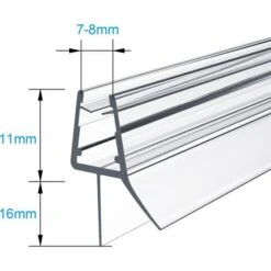 Heilmetz Joint De Douche 100cm Joint De Remplacement Porte De Douche Pour Verre épaisseur 7-8mm Joint De Porte De Douche Déflecteur D'eau Ou Joint De Cabine De Douche TYP3 9 Heilmetz Joint De Douche 100cm Joint De Remplacement Porte De Douche Pour Verre épaisseur 7-8mm Joint De Porte De Douche Déflecteur D'eau Ou Joint De Cabine De Douche TYP3 -Promos Matériel Boutique 91075459 5