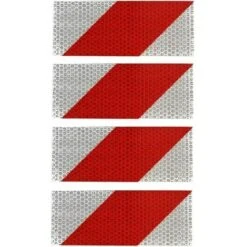 5 Cm De Large 25 M De Long Rouge Et Blanc Sergé Autocollant Réfléchissant Guide Signe Ruban D'avertissement -Promos Matériel Boutique 91086808 4