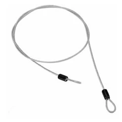 Double Cadenas De Sécurité Portatif, Câble De Verrouillage De Sécurité En Acier Inoxydable à Double Boucle Pour Vélo, Câble De Boucle De Verrouillage De Scooter De Bicyclette-Transparent