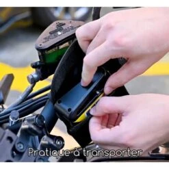 Bloque Disque Moto Alarme 110db Antivol Moto, Alarm Disc Lock Electrique Avec 1.5m Câble Rappel, Sac Portable, Cadenas Anti Vole Pour Motocycle Velo Vespa Moped Moto Cross -Promos Matériel Boutique 91106206 3